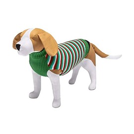 Wondershop Holiday Dog and Cat Sweater (Green and Red Stripe, Large)