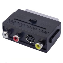 Scart Adaptor | 2x Audio RCA + 1x Video RCA to Scart | RCA Adapter | S-Video RCA Adapter Scart Cable Splitter Y Splitter Switch AV Adapter Jack Plug MOVOJA