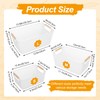 SHAIDOJIO 6 Pack Plastic Mesh Baskets with Wooden Handles, White