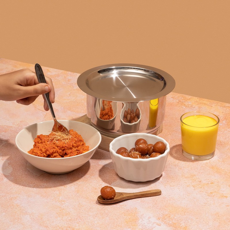 Vinod Cookware Indian Stainless steel Multipurpose Tope with Lid -