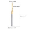 sourcing map 10Pcs 1.5mm Titanium Coat Carbide End Mill Engraving