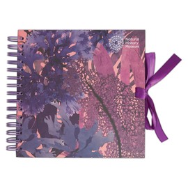 NHM Natural History Museum Wiro Bound Hardback Scrapbook, 40 Pages, White Paper, Seaweed, 8 x 8, Multicoloured, with Coordinating Ribbon Closure and Wire Colours