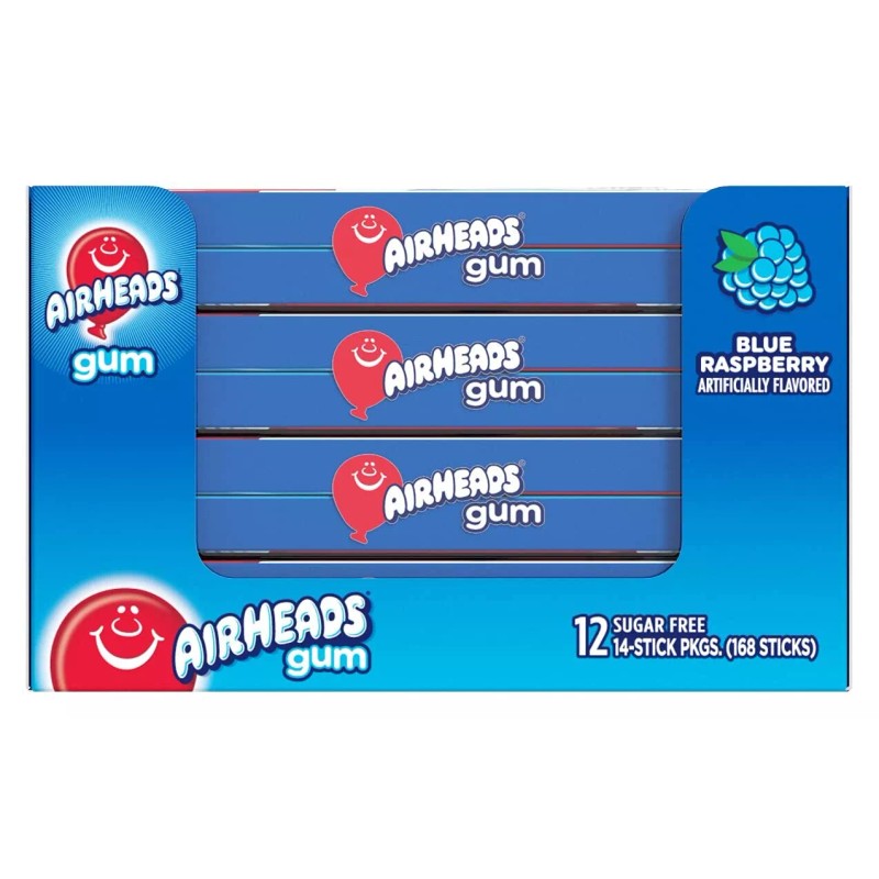 Airheads Chewing Gum Sugar Free 168 Count Fruit Flavor Variety