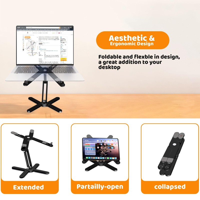 Moallia Laptop Stand with 360 Rotating Base, Computer Notebook Laptop