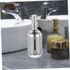 Zerodeko 2pcs Silver Pump Soap Dispenser Refillable Shampoo and Shower