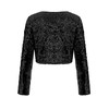 MINTLIMIT Sequin Cardigan Women's Short Open Cardigan Long Sleeve Bolero