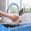 Chrome Kitchen Faucet, Arofa Pull Down 3 Hole Deck Mount