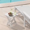 LUE BONA Small Folding Side Table, HDPS Outside End Table