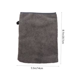 NOLITOY 3Pcs Makeup Remover Gloves Facial Cleaning Mitts for Gentle Skin Cleansing Comfortable Microfiber Shower and Makeup Removal Grey Black Color and Skin Friendly Design