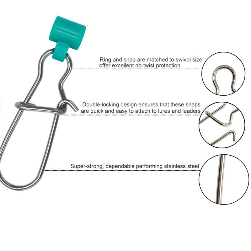 Fising Line Sinker Sliders with Duolock Snaps,Heavy Duty Sinker Slides