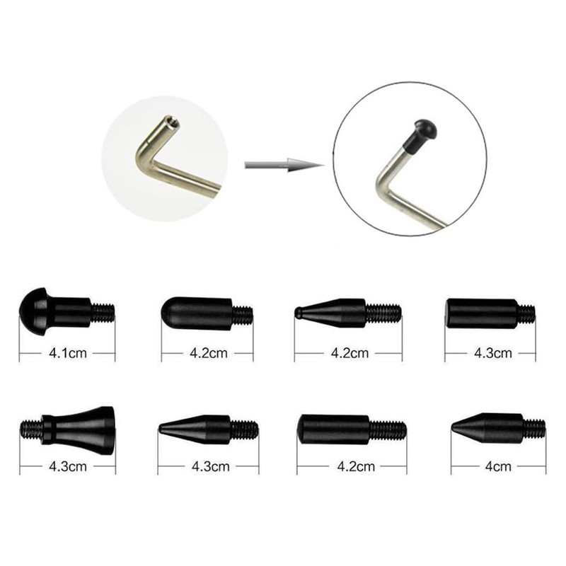 JMgist Rods Tools Paintless Dent Repair Kits with 8 Taper