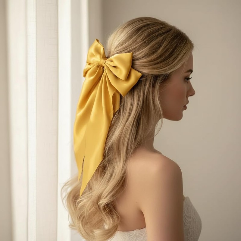 Fermaglio per capelli con fiocco, grande fermaglio per capelli in