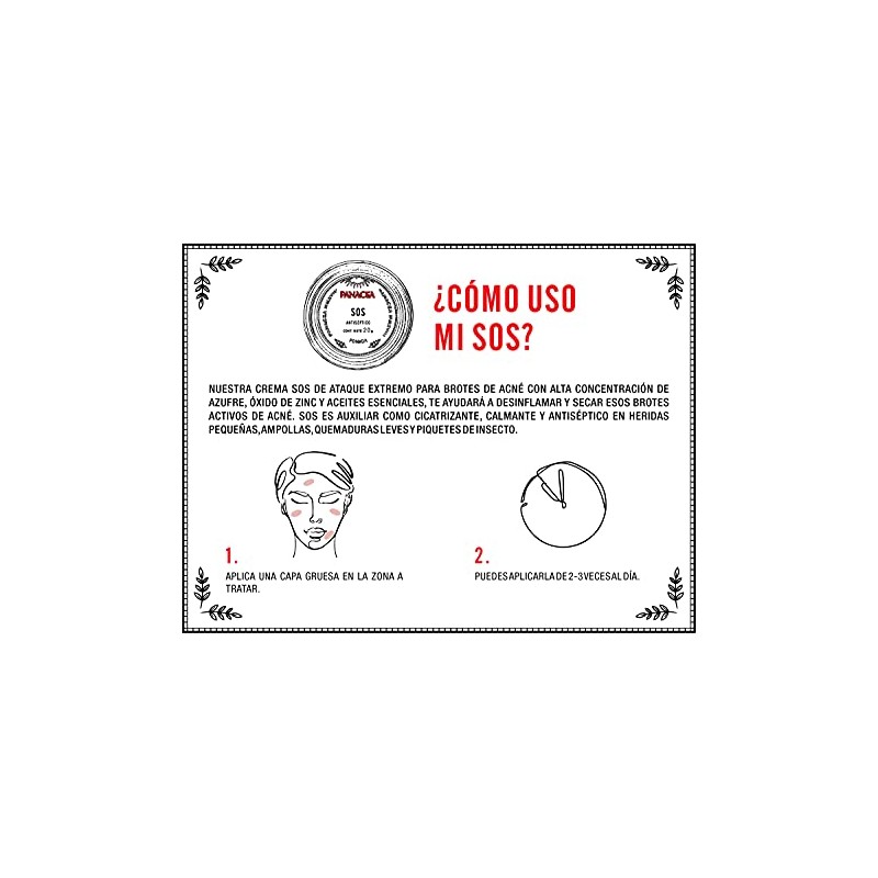 Crema para ACNÉ SOS ideal para brotes de acné, 100%