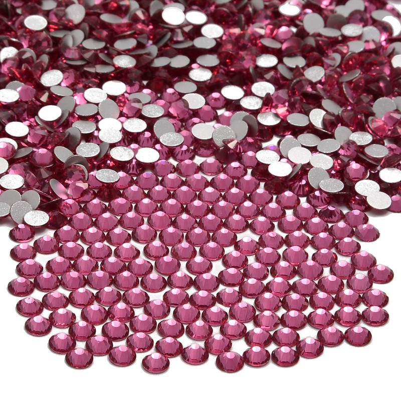 NCB 1500pcs Flatback Round Glass Nail Art Rhinestones Crystal for
