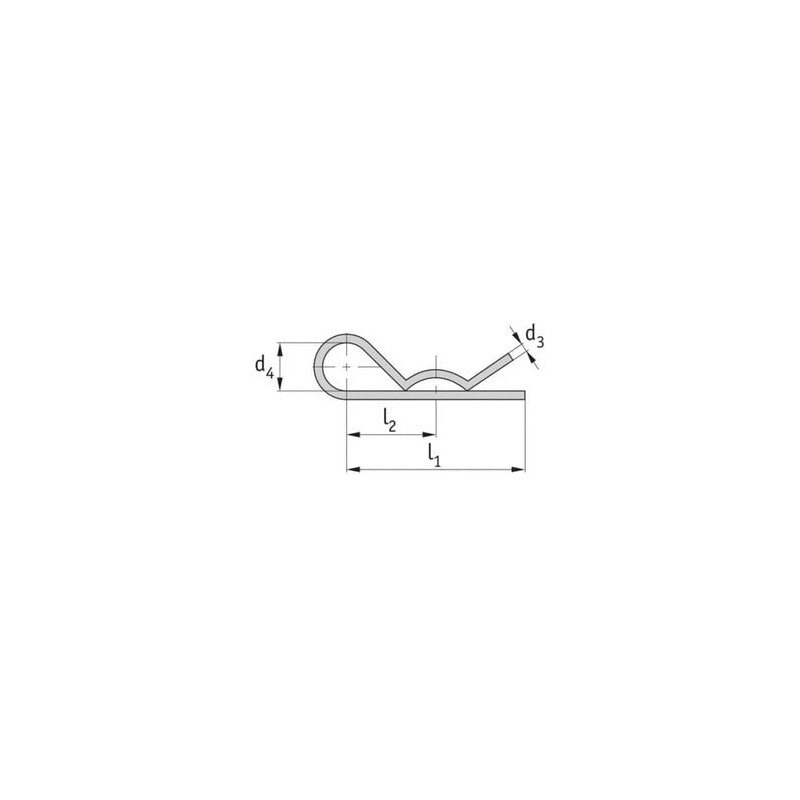 R clip - 2.5mm - A4 (marine grade) Stainless -