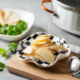 Spoon Rest for Stove Top - 2 PCS Ceramic Spoon Rest Set,Heat-Resistant Checkered Utensil Holder for Cooking, Coffee Bar, and Countertop Decor ​