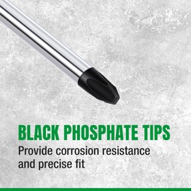 SK 6-Piece Acetate Screwdriver Set, S2 Steel, 3 Slotted & 3 Phillips Screwdrivers, SureGrip Handle