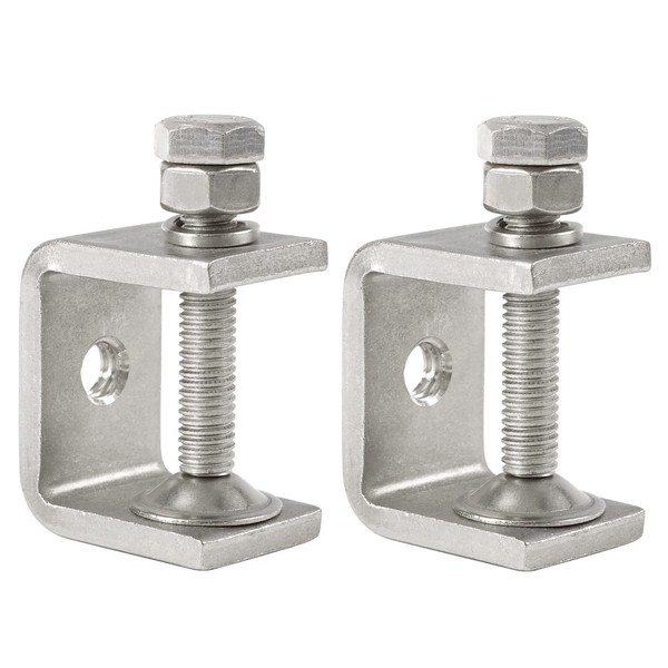 2Pcs C-Clamp 304 Stainless Steel G-Clamp Tiger Clamp Heavy Duty