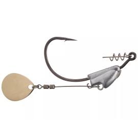 Owner Beast Flashy Swimmer Underspin Jig w/ TwistLOCK CPS - Bass Fishing Lure - Gold Colorado, 1/4 oz - 5/0 hook