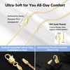Jewlpire 14K Plated Gold Chain Necklace for Women, 2MM Rope
