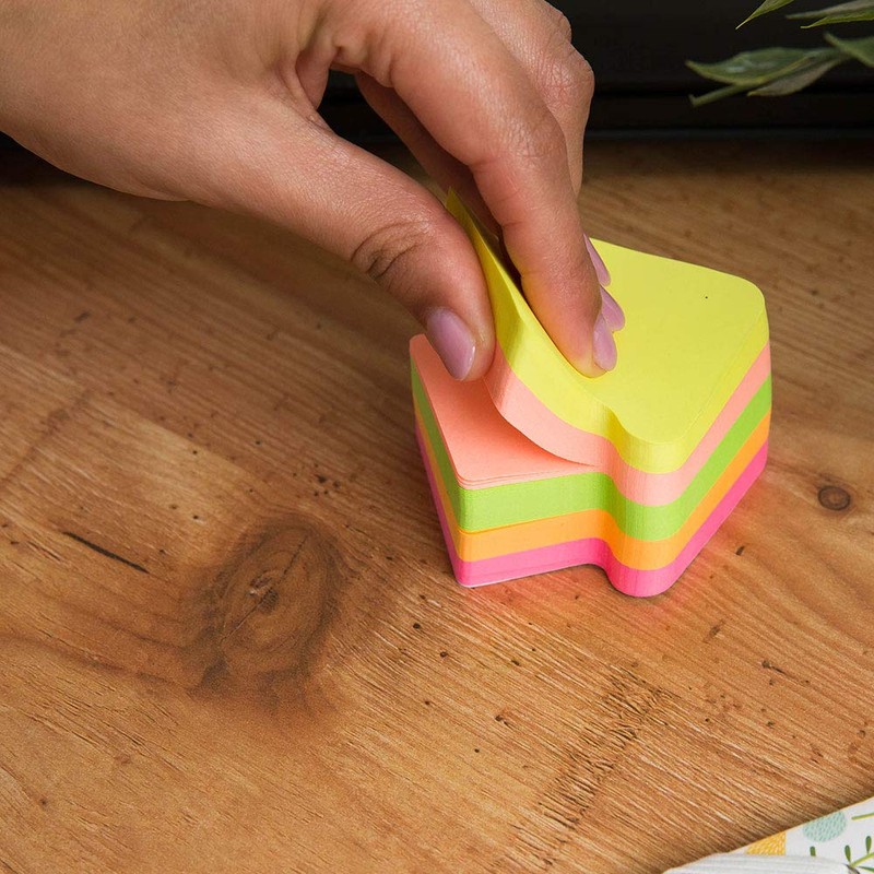 D.RECT Sticky Notes, 1 Pad of 400 Neon Color Arrow