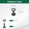 sourcing map 100 Sets Double Cap Leather Rivets, 6x10mm Round