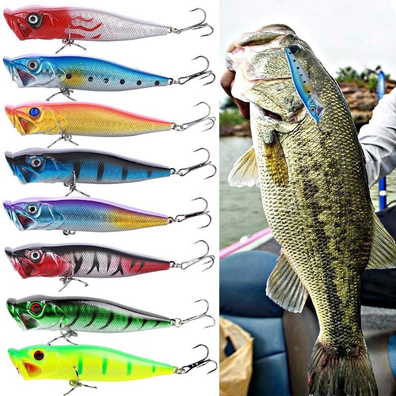 Sougayilang 10pcs Hard Plastic Floating Fishing Lures for Saltwater Freshwater