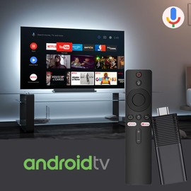 JUSTOP NANO Android TV Dongle Android 10.0 OS Smart Media Player Ultra HD 4K, Built-in WIFI And Bluetooth, With Smart Bluetooth Remote