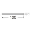 SANEI JR555N-100 Plumbing Parts, Stainless Steel Plate, No Hole, Outer