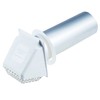 Deflecto Dryer Vent Hood, Wide Mouth, 4", White (RVHAW4)