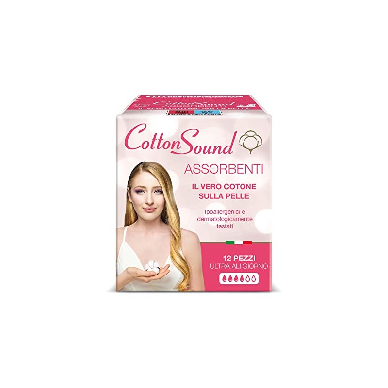 COTTON SOUND Ultra Day Wings Absorbent Pack of 12 100%