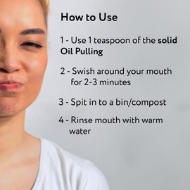 Elsa's Organic Skin Foods - Natural Coconut Oil Pulling Jar - Peppermint - Ayurvedic Blend - For Healthy Teeth & Gums - Helps with Fresh Breath & Teeth Whitening - Plastic Free