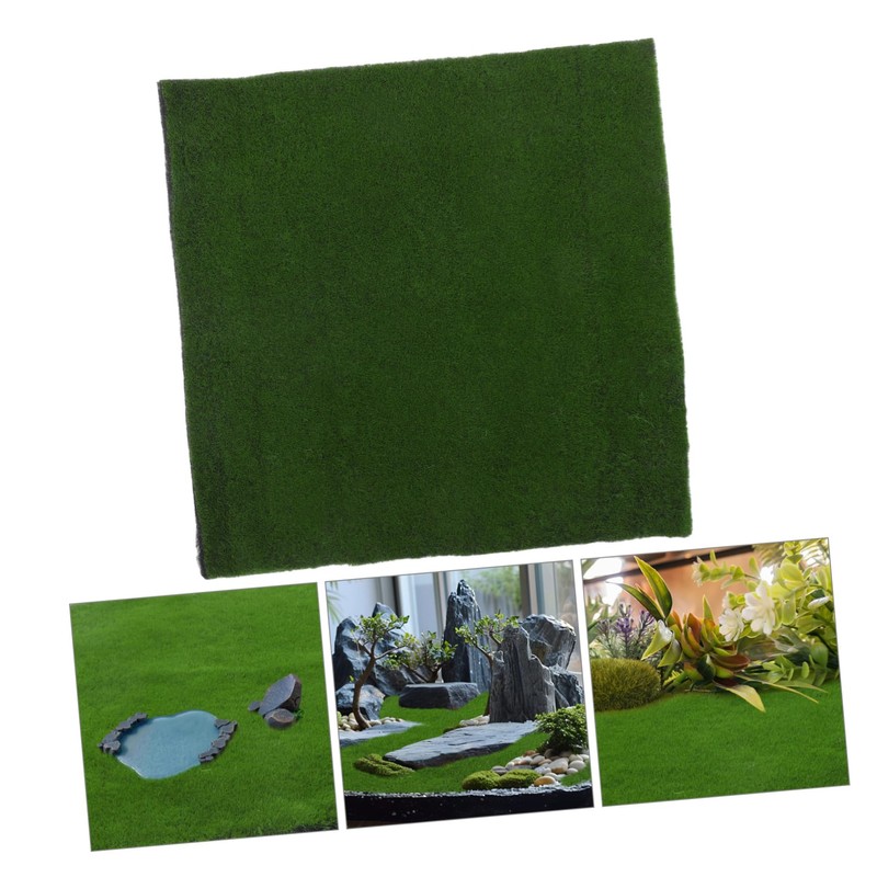Operitacx Realistic Artificial Moss Turf Fake Grass Roll for Outdoor