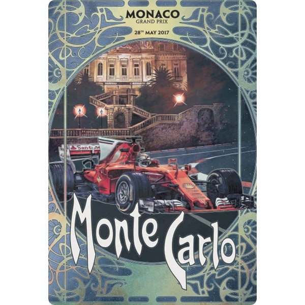 Tin Sign 20 x 30 cm Monte Carlo Grand Prix