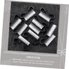 Healeved Small Nail Art Brush Set 10pcs Plastic Nail Scrub