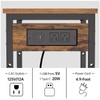 Creso hom Tall End Table with Charging Station, 3 Tier
