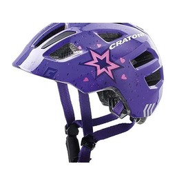 Winora Unisex - Adult Cratoni Bicycle Helmets, Star/Purple Shine, XS-S