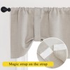 NICETOWN Faux Linen Texture Tie Up Valance Curtain for Kitchen