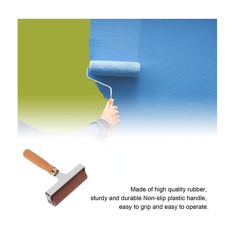 Zerodis Rubber Rollers, Soft Flexible Rubber Brayer Brush Ink Applicator