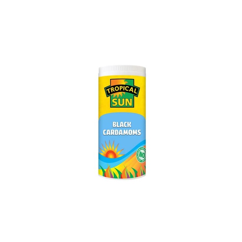 Tropical Sun Whole Black Cardamoms Spices & Seasonings 100g