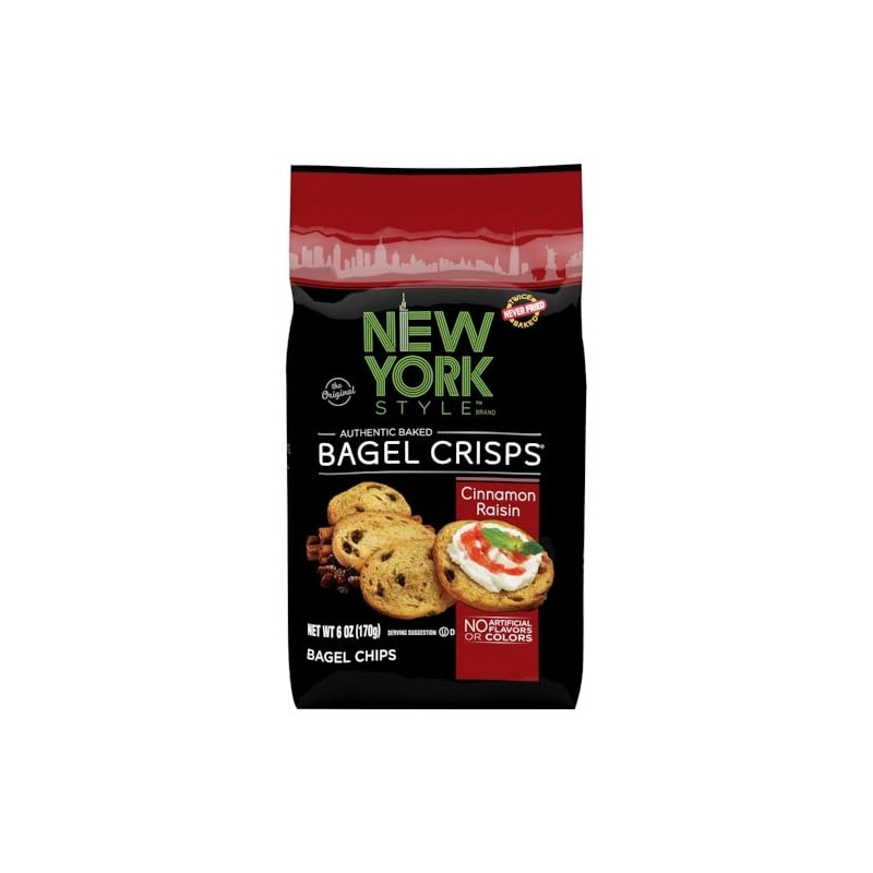 Generic New York Style Cinnamon Raisin Bagel Crisps, 6 oz,
