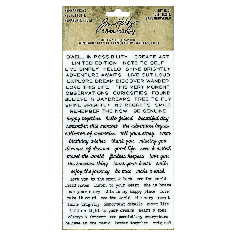 Advantus Idea-Ology Remnant Rub-Ons Tiny Text, Multicolor