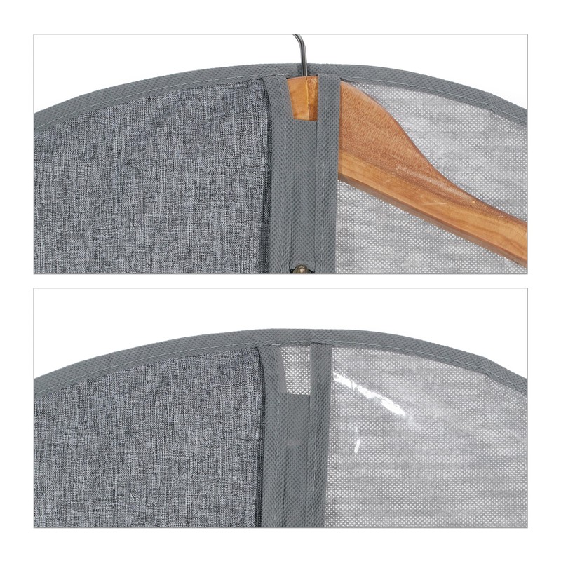 Relaxdays Long Garment Bag Set of 3 with Zip 135