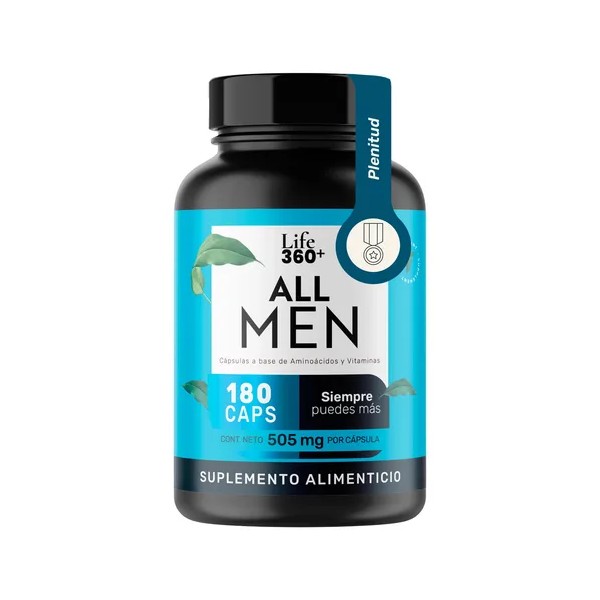Multivitamínico para Hombre Life360+ All Men 180 Cápsulas Vitaminas, Creatina