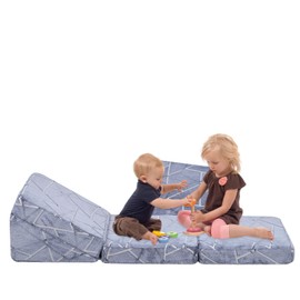 AFBKSS&BB Kids Chair, Kids Sofa Bed, Children Flip Out Play Mattress Couch, Baby Game Pad, Garden Playing Sofa (Gray)