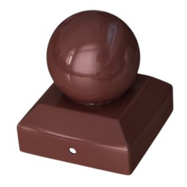 [FIXINGS DIRECT] 2x Metal Fence Post Cap (Decorative Post Cap) Round Fence Post Cap Multiple Sizes & Colours Brown Or Silver Ball Caps (2x Silver (100x100mm))