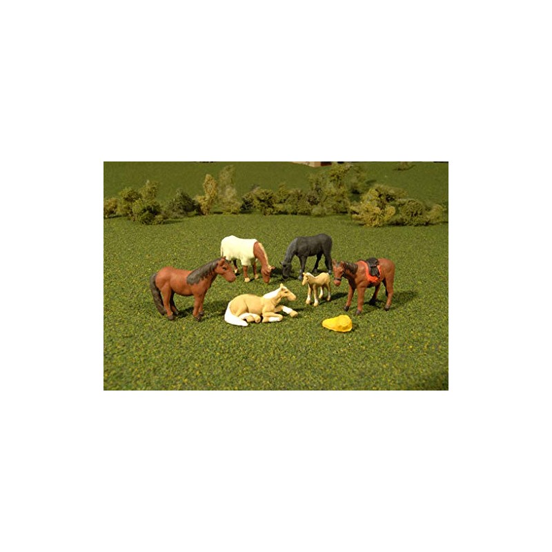 Scene Scapes Figures - HORSES (6pcs/pk) - O Scale