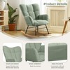 OOTDAY Rocking Chair Teddy Upholstered Glider Rocker Rocking Accent Chair