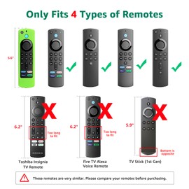 (3Pack) Hilangsan Protective Remote Cover,Streaming Stick TV 4K Cover,Remote Cover for TV Stick (3rd Gen) [2021 Release],Light Weight Shockproof Remote Case(Glow Green & Blue,Rose Red Not Glow)
