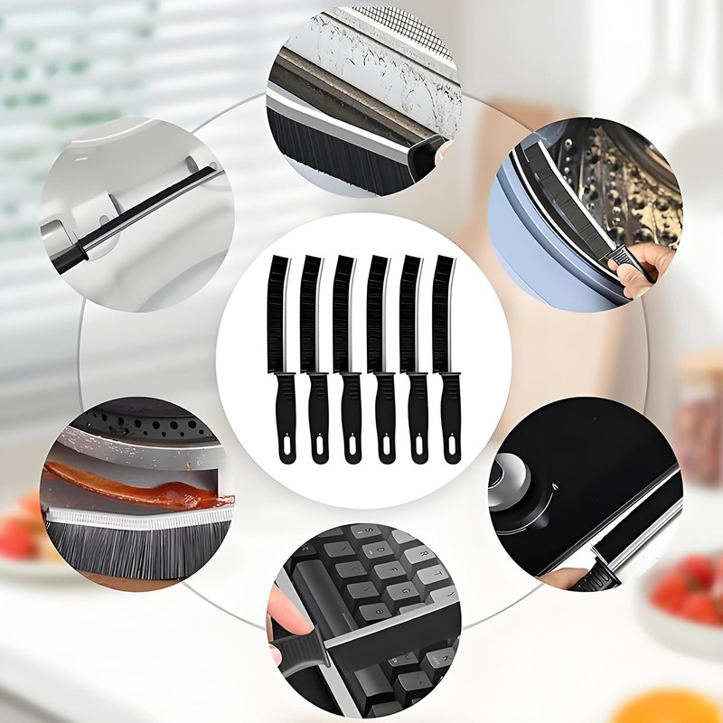 6 Pcs Cleaning Brush, Multifunctional Cleaning Tool, Hard Bristle Crevice